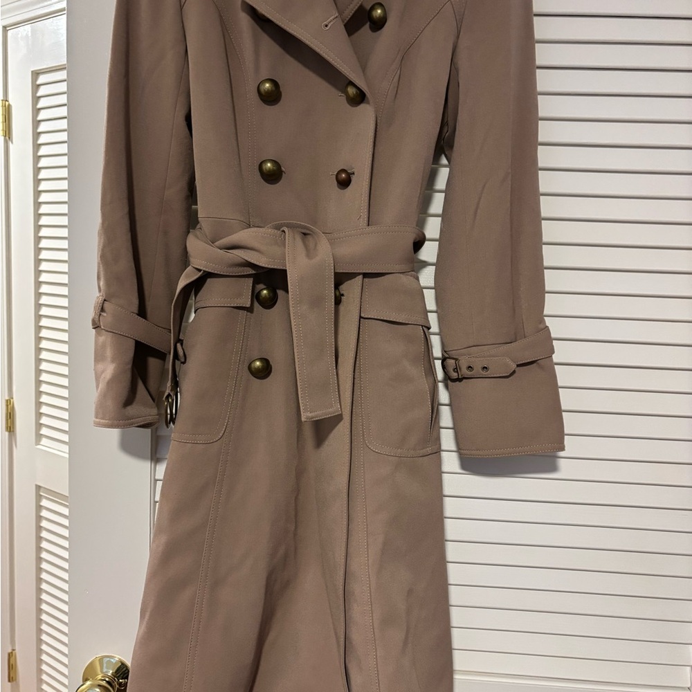 Hayden-Harnett Plaid Lined Trench Coat
